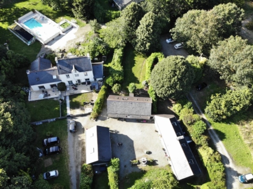 La propriété vue d'en haut