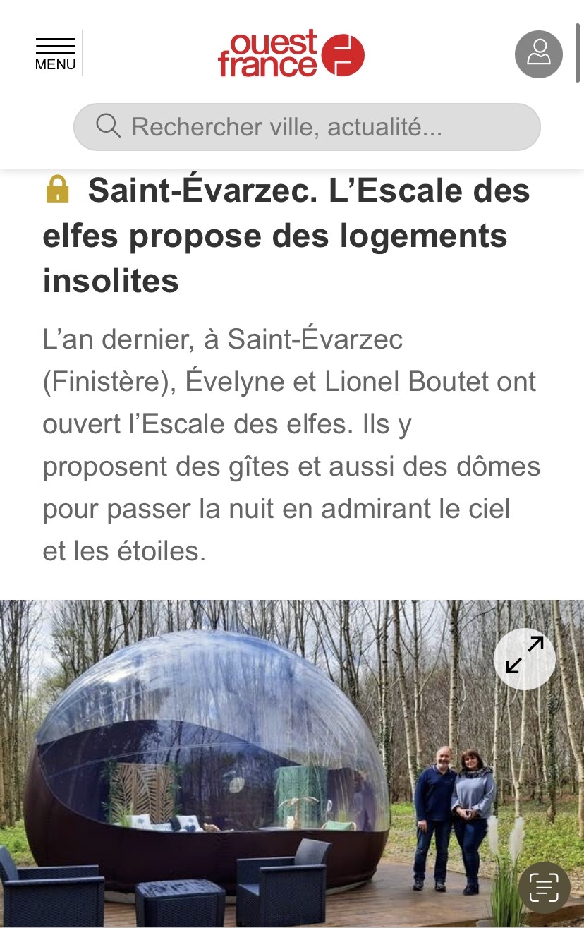 nous sommes passés dans le OUEST FRANCE